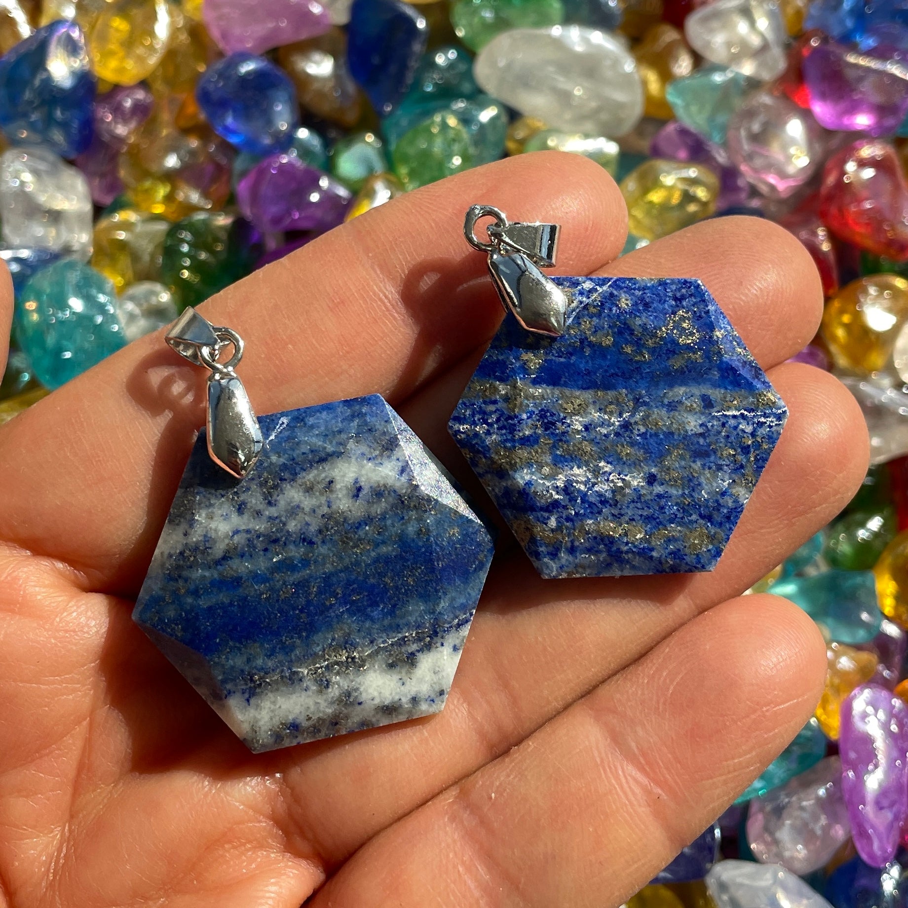 Lapis Lazuli Hexagonal Pendant Lapis Lazuli Hexagonal Pendant